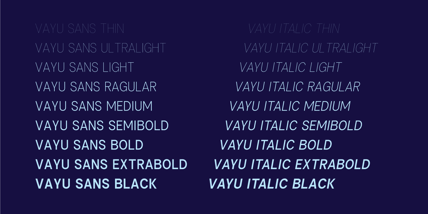 Пример шрифта Vayu Sans #7